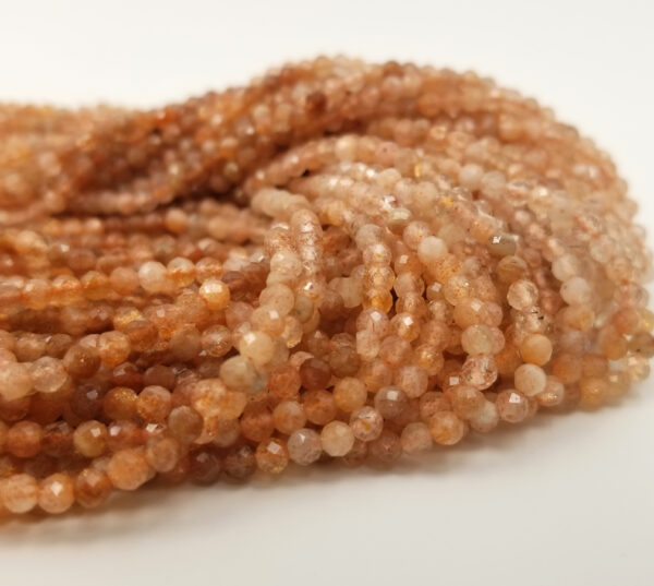 Faceted Sunstone Natural Gemstone Beads