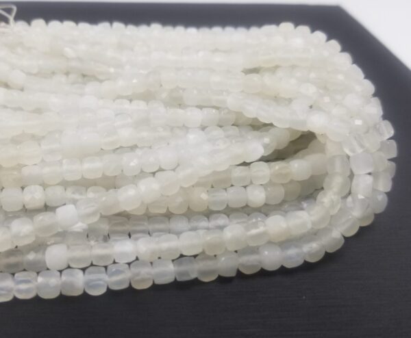 Square Cut Moonstone Genuine Gemstone Beads