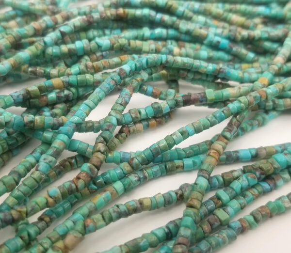 Turquoise Rondelle Cut Gemstone Beads
