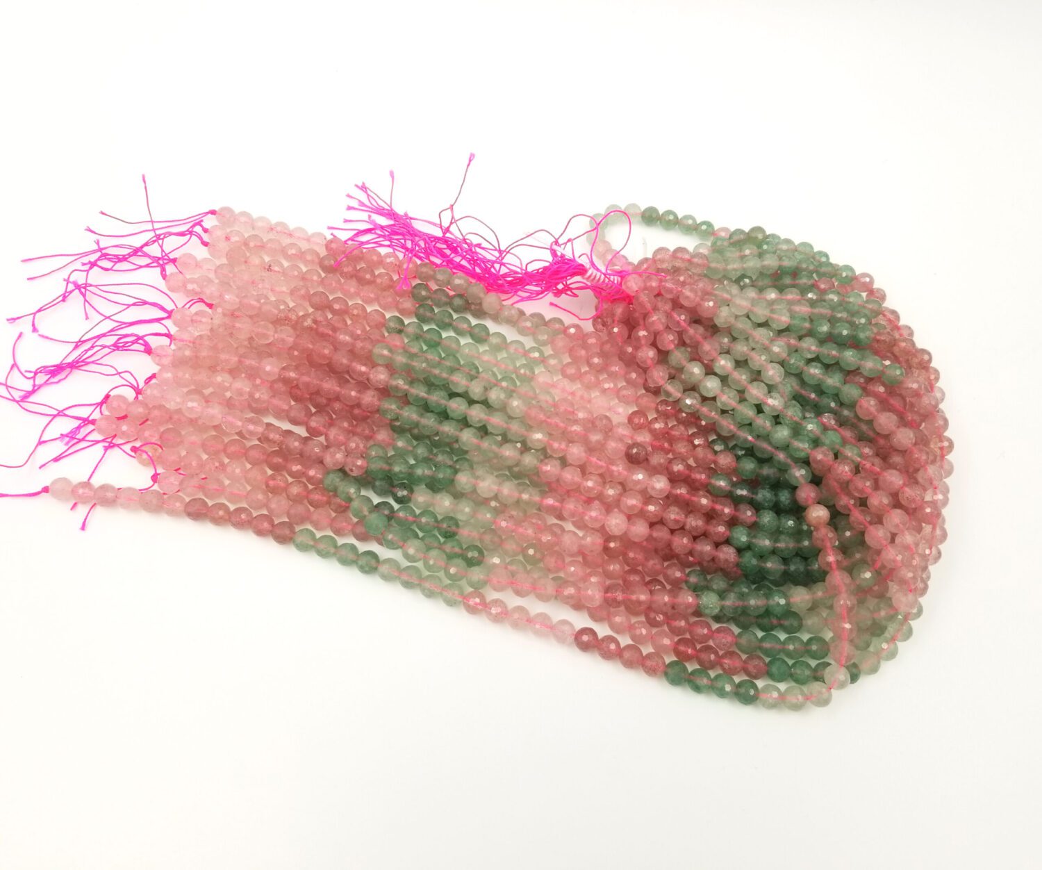 Multi- Color Strawberry Quartz Beads