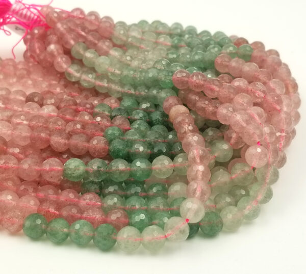 Multi- Color Strawberry Quartz Beads
