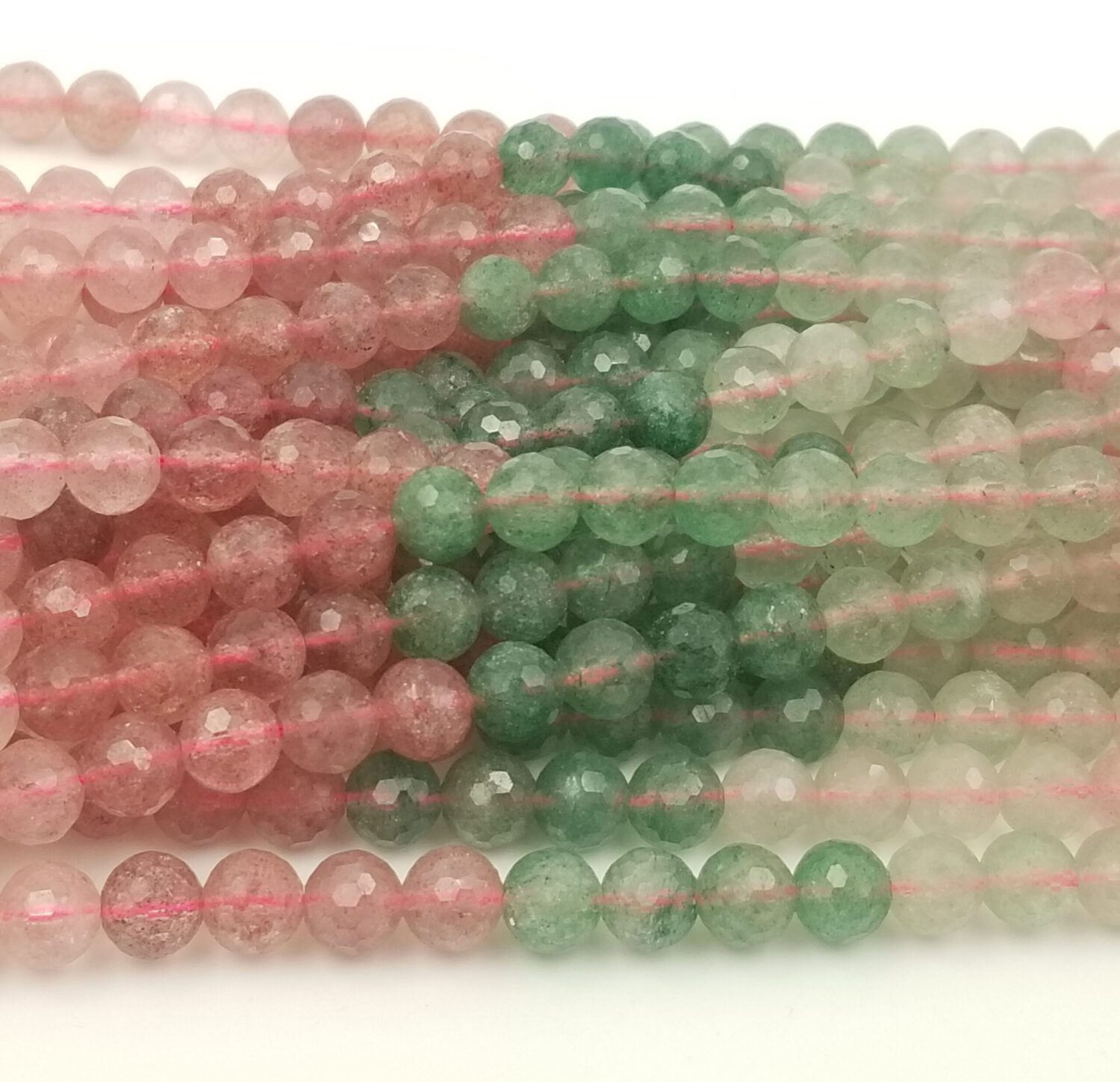 Multi- Color Strawberry Quartz Beads