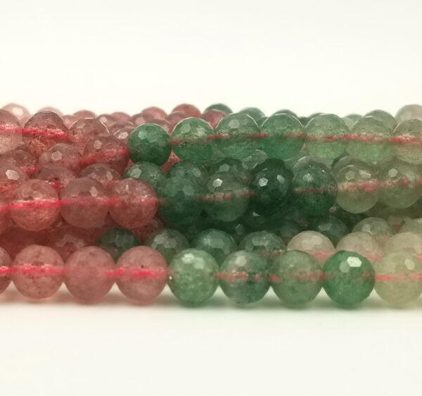 Multi- Color Strawberry Quartz Beads