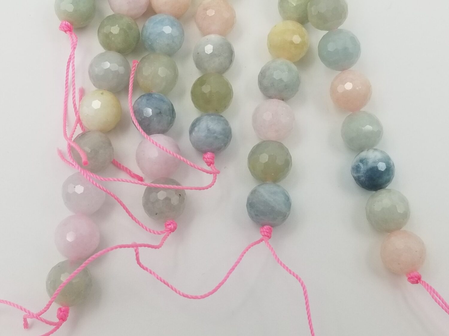 Morganite Star Cut Gemstone Beads