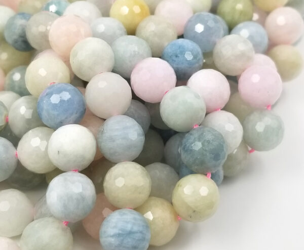 Morganite Star Cut Gemstone Beads