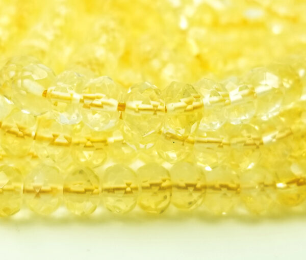 Faceted Citrine Rondelle Cut Honey Semi Precious Gemstone