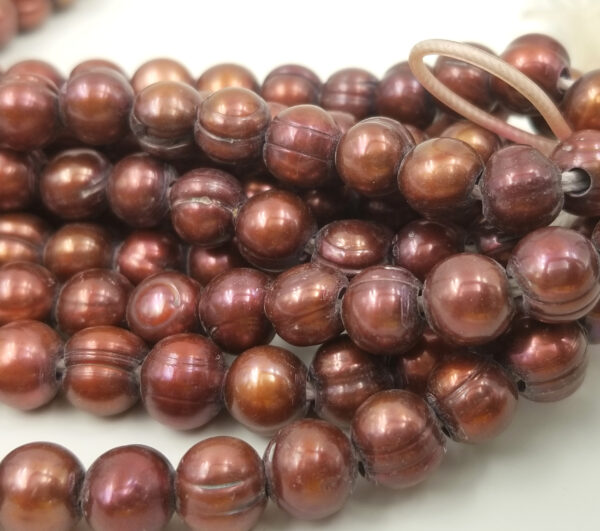 Large Pearl Coffee Brown Necklace