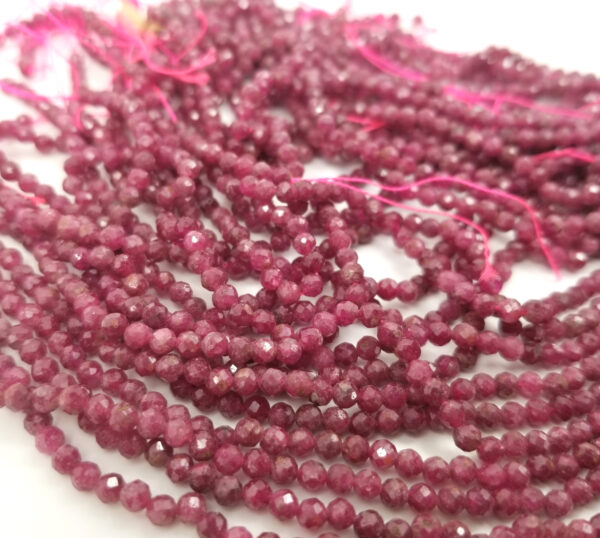 Genuine Faceted Natural Ruby Round Gemstone