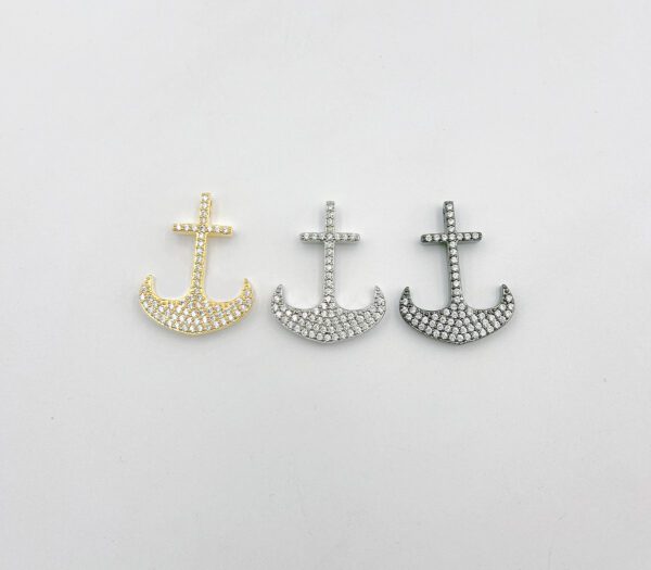 Different Colors of Micro Pave Anchor Nautical Charm