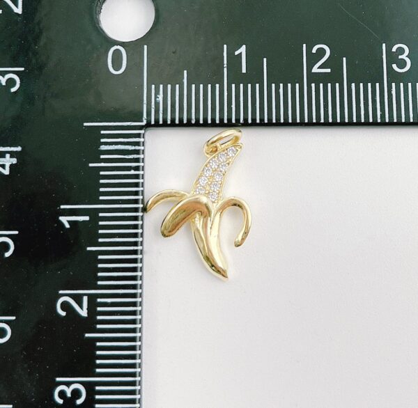 Measuring Micro Pave Banana Charm Pendant