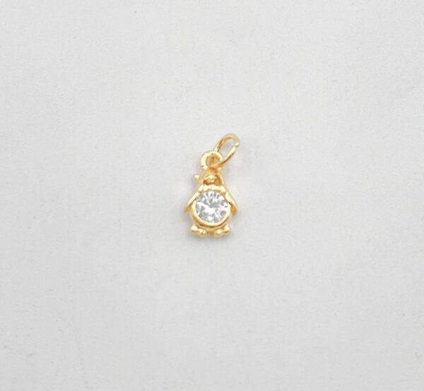 Cute Gold Penguin Charm Pendant