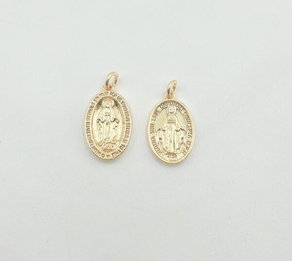 Our Lady of Guadalupe and Virgin Mary Gold Pendants