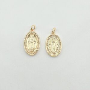 Our Lady of Guadalupe and Virgin Mary Gold Pendants