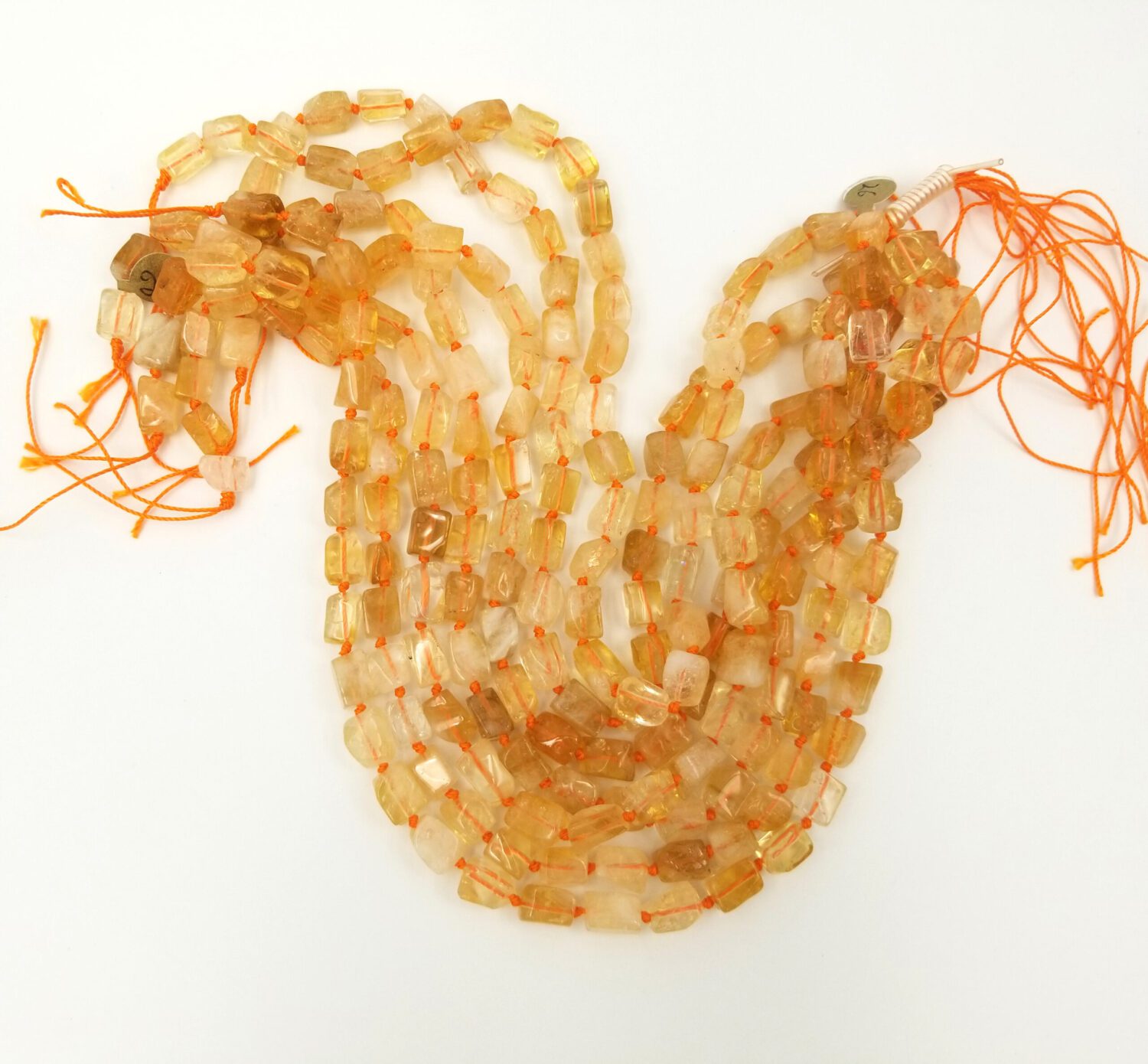Natural Citrine Center Drill Pebble Nugget Beads Approx 14-25mm 15.5" Strand, GRN240 - Image 4