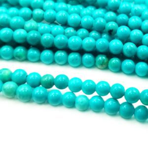 Turquoise Gemstone Beads Blue Round Loose Beads