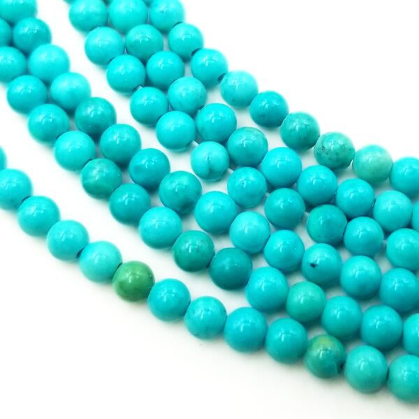 Turquoise Gemstone Beads Blue Round Loose Beads