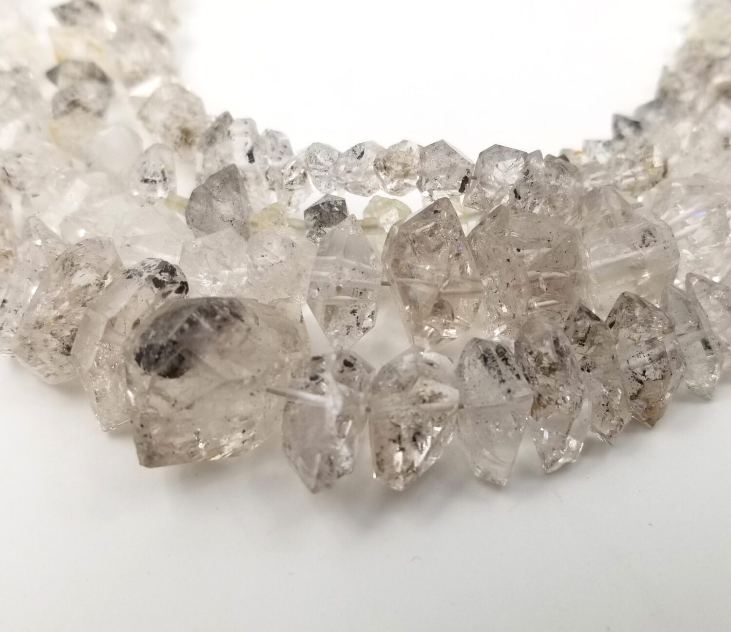 Herkimer Diamond Double Terminated Quartz with Black Anthraxolite Inclusion Grade AAA Super Clear Natural Small and Medium PRP483 - Image 2