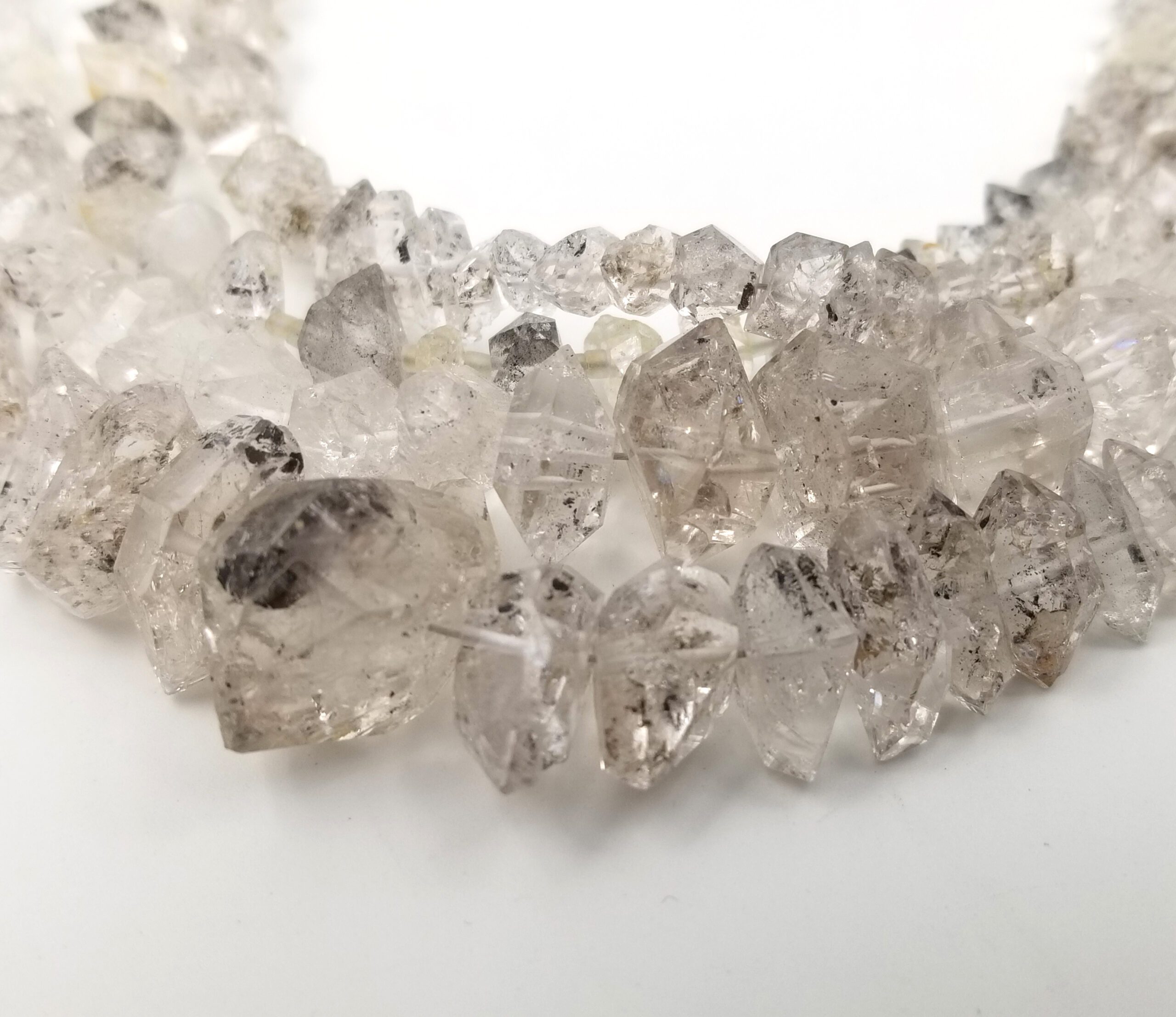 Herkimer Diamond Double Terminated Quartz with Black Anthraxolite ...
