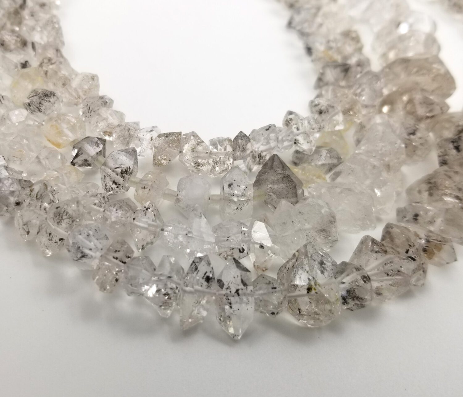 Herkimer Diamond Double Terminated Quartz with Black Anthraxolite Inclusion Grade AAA Super Clear Natural Small and Medium PRP483 - Image 3