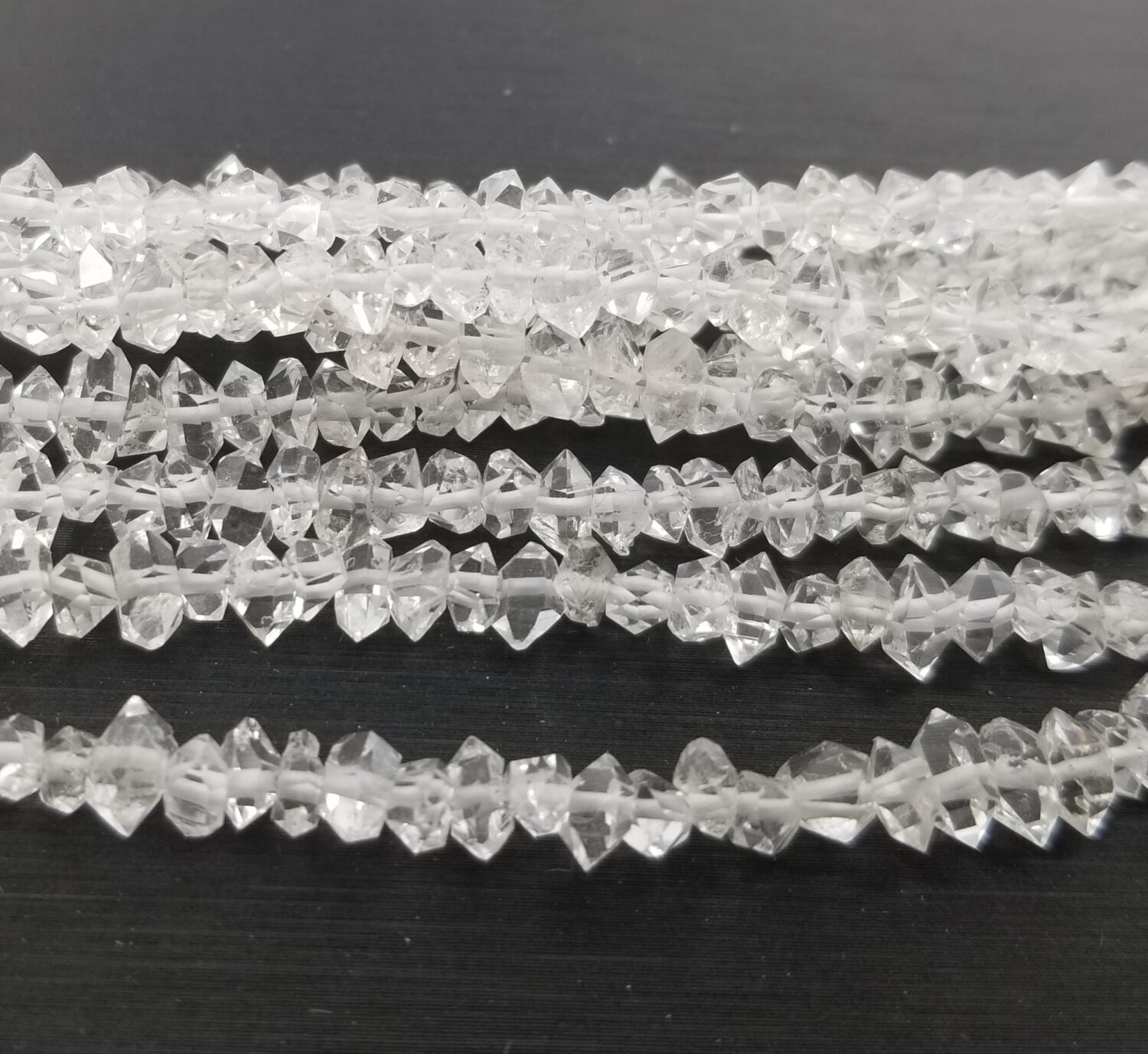 Herkimer Diamond Double Terminated Quartz with Black Anthraxolite Inclusion Grade AAA Super Clear Natural Small and Medium PRP483 - Image 4