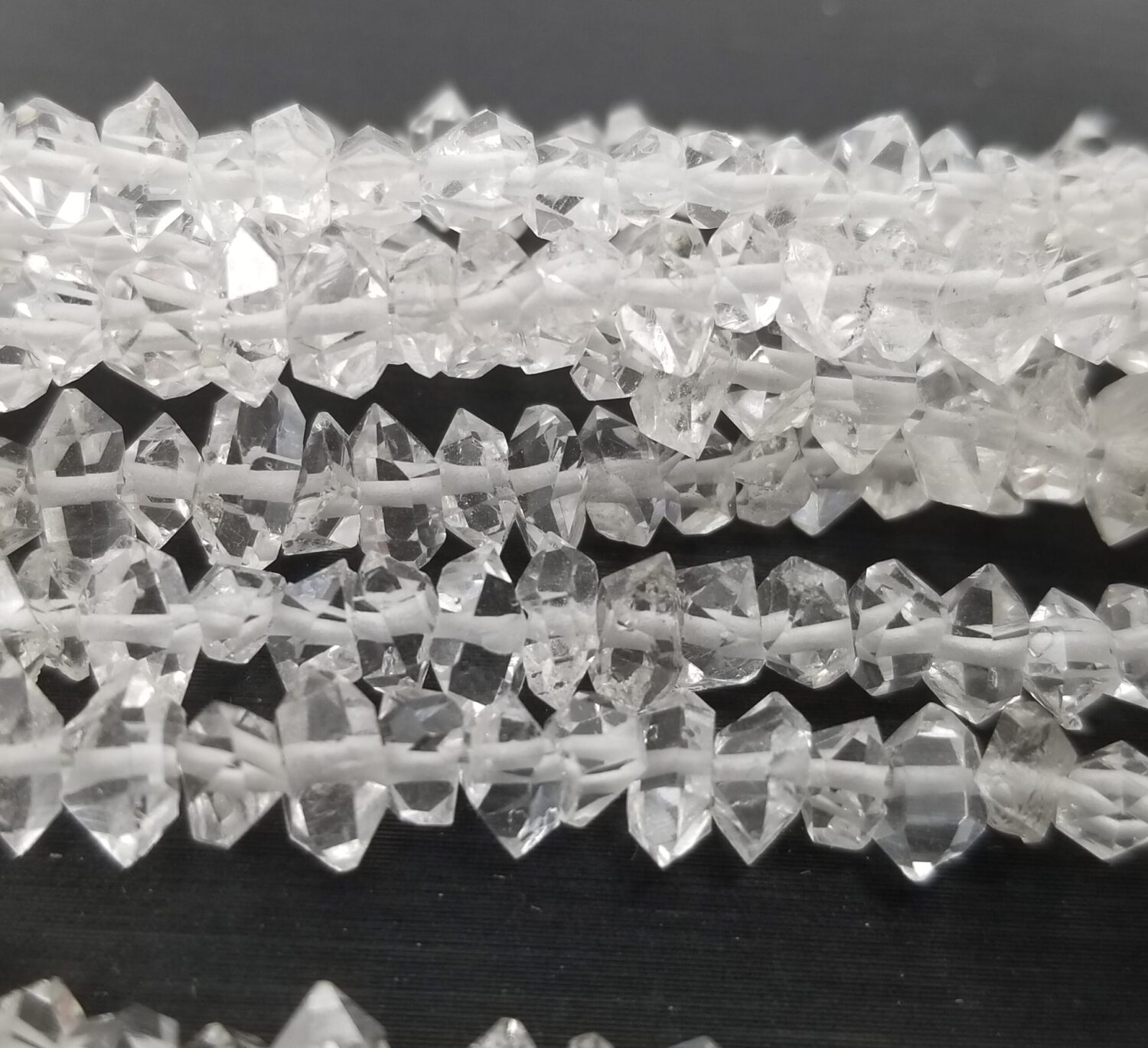 Herkimer Diamond Double Terminated Quartz with Black Anthraxolite Inclusion Grade AAA Super Clear Natural Small and Medium PRP483 - Image 5