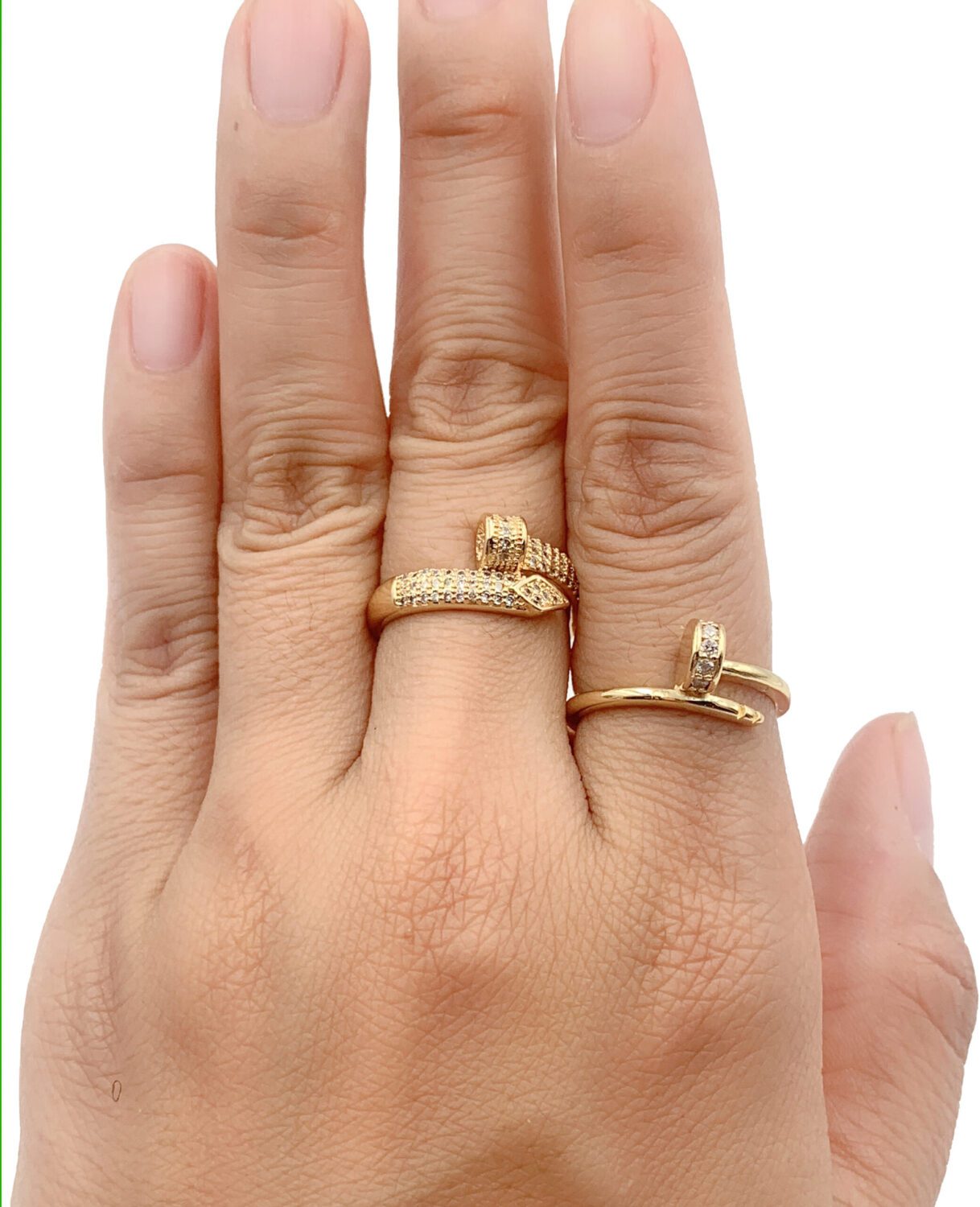 Paralleled Artistry Gold Nailpolish Ring