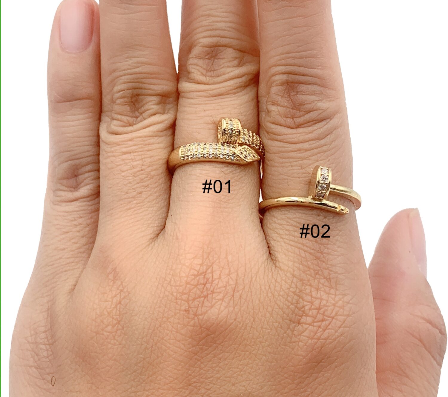 Nail rings set in gold | Nail ring, Jewelry, Rings