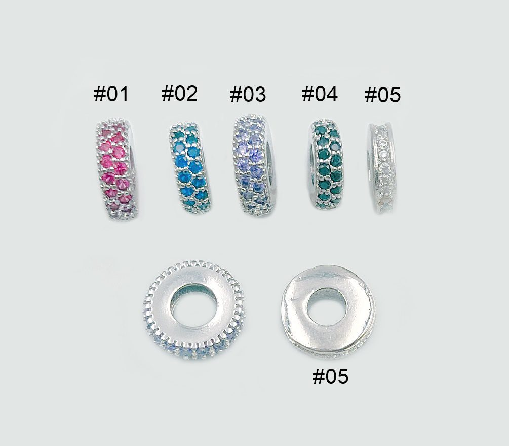 Large Hole Rondelle Spacer Beads, Donut Ring Shaped Bracelet Necklace Charm  Bead Findings Connector Spacer for Women Jewelry Making, SP077 -  BeadsCreation4u