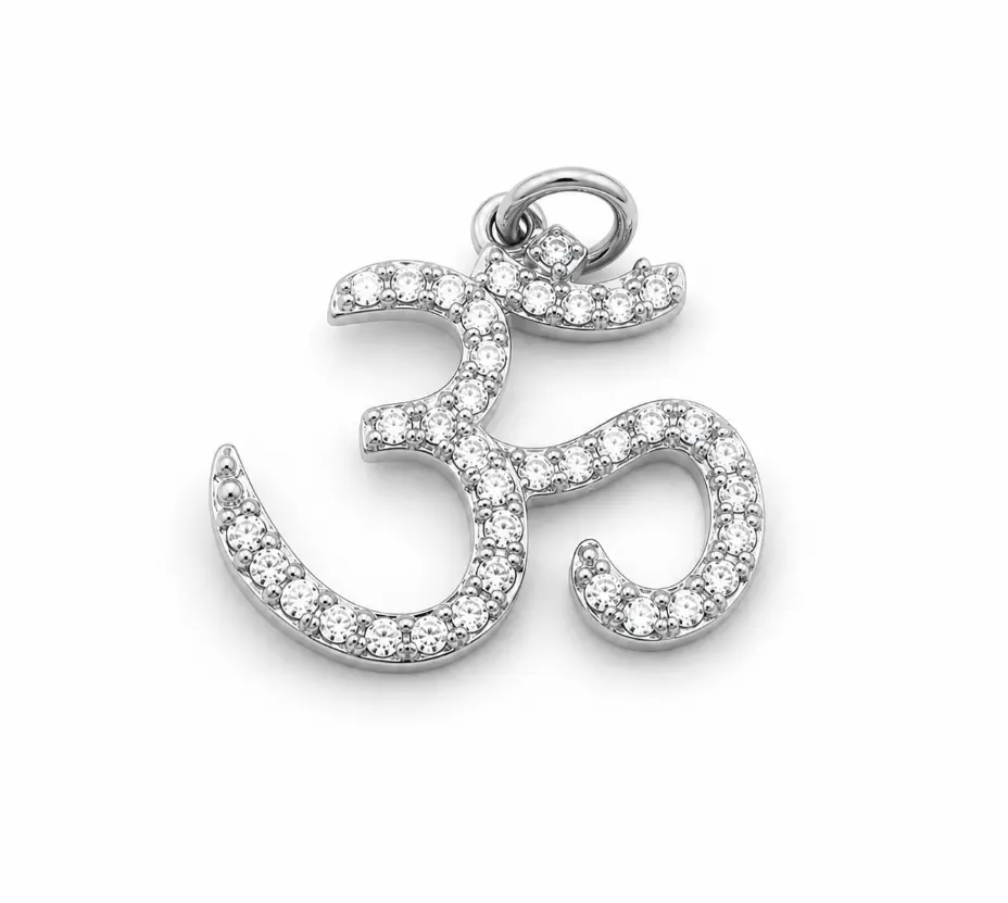 Gold Filled Om Charm Pendant, Spiritual Yoga & Meditation Jewelry, Necklace or Bracelet Link, DIY Craft Gift, CP1370 - Image 4