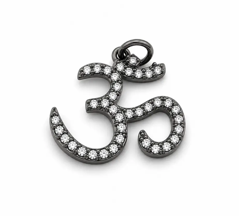 Gold Filled Om Charm Pendant, Spiritual Yoga & Meditation Jewelry, Necklace or Bracelet Link, DIY Craft Gift, CP1370 - Image 5