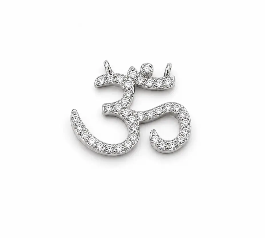 Gold Filled Om Charm Pendant, Spiritual Yoga & Meditation Jewelry, Necklace or Bracelet Link, DIY Craft Gift, CP1370 - Image 7