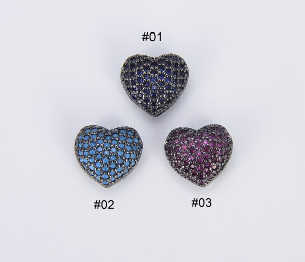 heart spacer beads