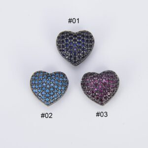 heart spacer beads