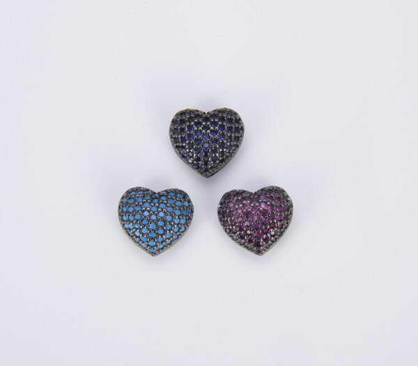 heart spacer beads