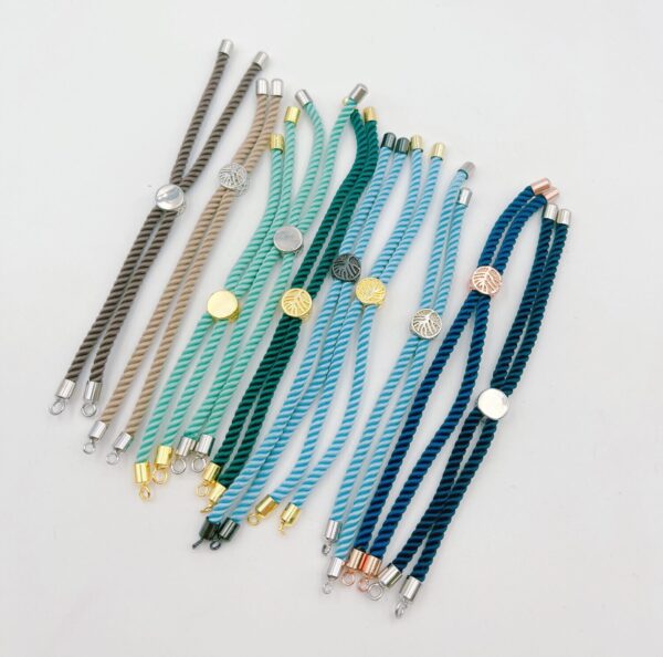 Gold Filled Semi Finished Adjustable Bracelet Cord with Slider Stopper Friendship Style for DIY Gift Jewelry Bracelet Making