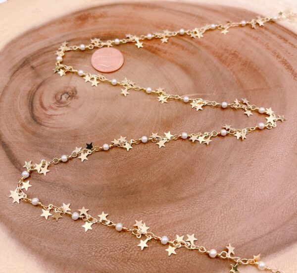 Star Shell Pearl Chain by Yard