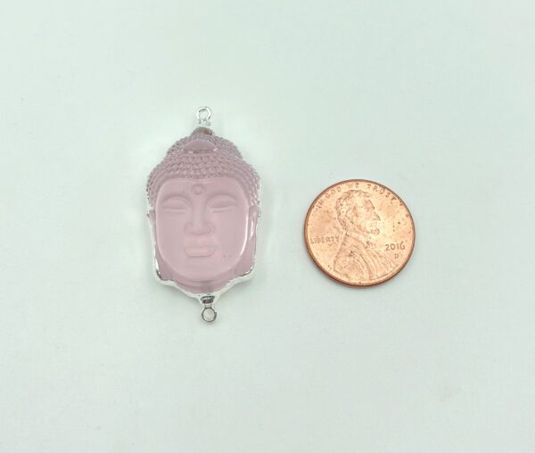 Crystal Quartz Buddha Head Connector