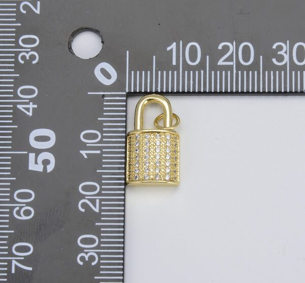 Measuring Dainty Gold Filled Padlock Charm
