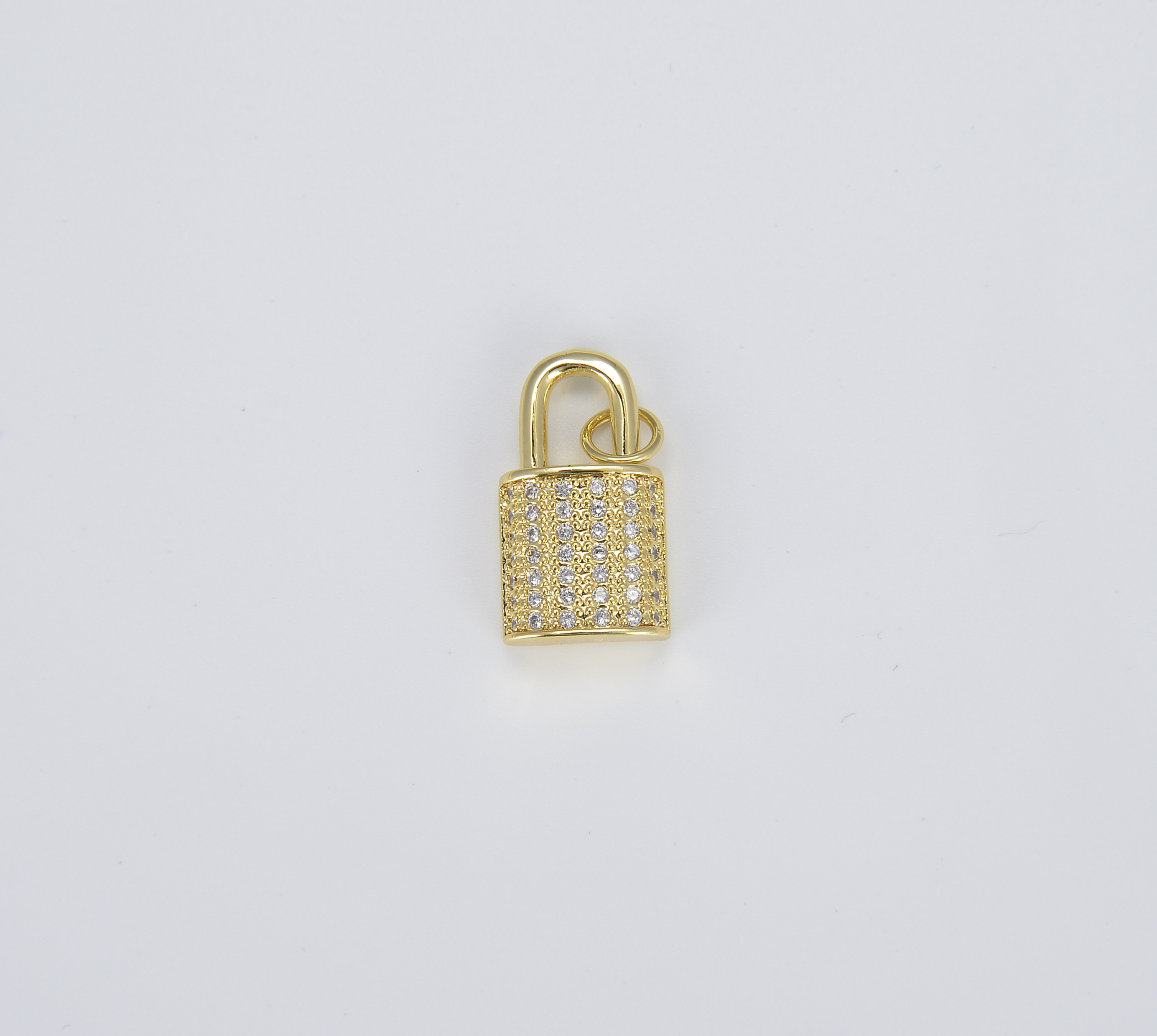 Dainty 18K Gold Filled Padlock Charm, Tiny Padlock Charm Small Lock ...