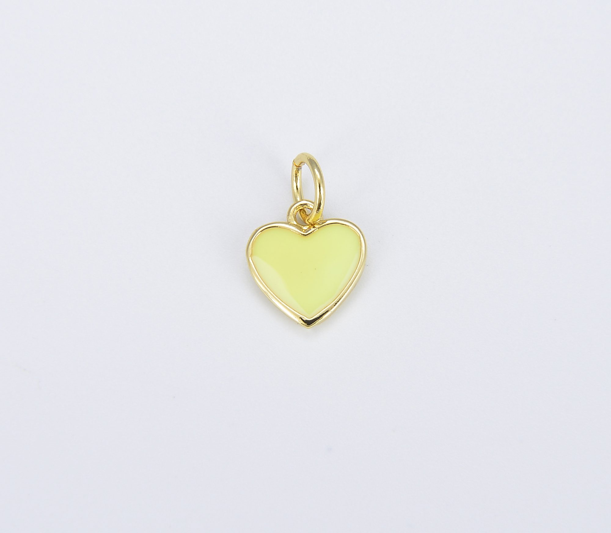 Gold-Filled Enamel Heart Charm Necklace