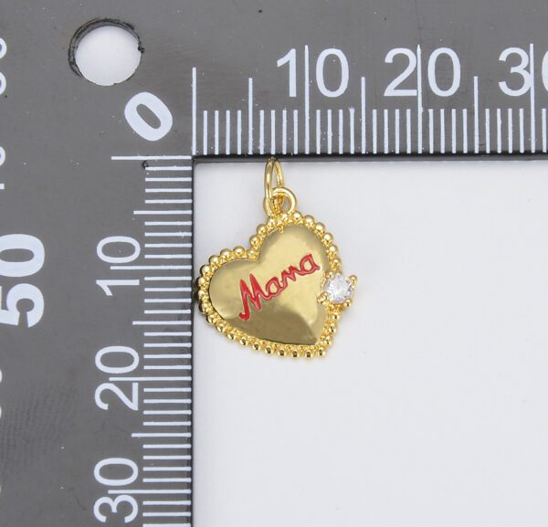 Measuring Gold Filled Mama Charm