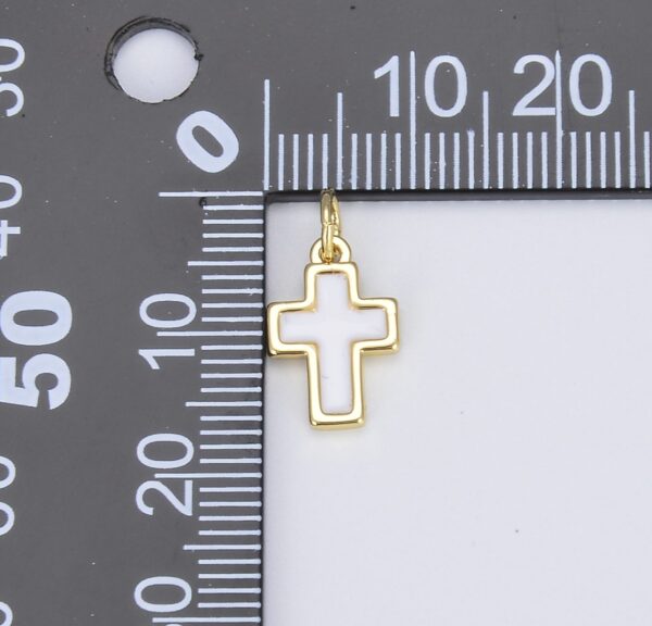 Measuring Cross Charm for Bracelet