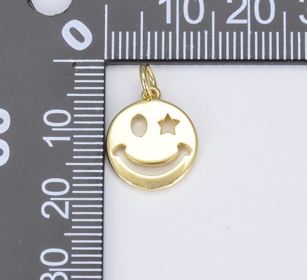 Measuring Star Smile Charm Pendant for Necklace