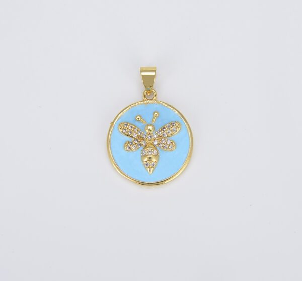 Enamel Queen Bee Medallion Charm