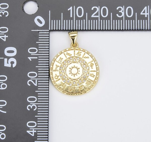 Zodiac Horoscope Sign Medallion Pendant Coin