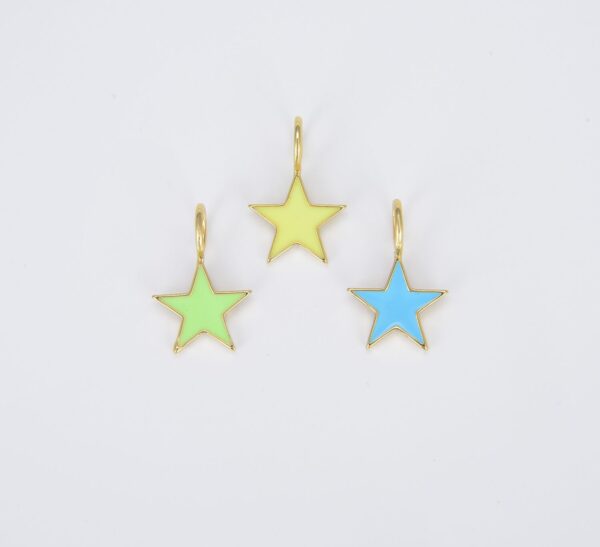 Enamel Star Pendant for Necklace