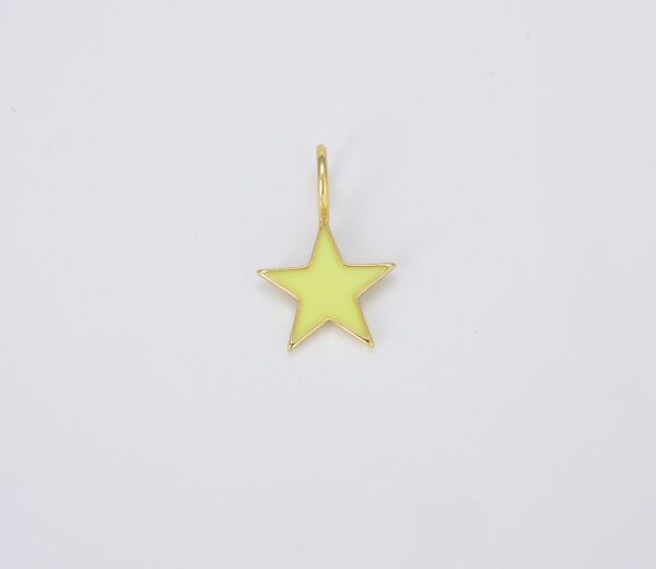 Enamel Star Pendant for Necklace