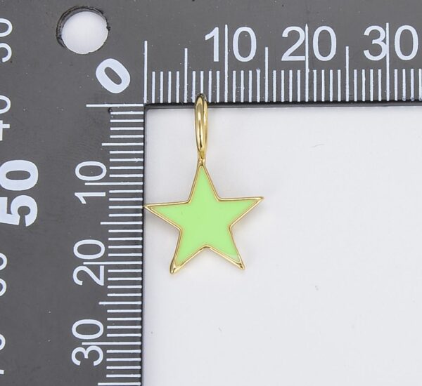 Enamel Star Pendant for Necklace