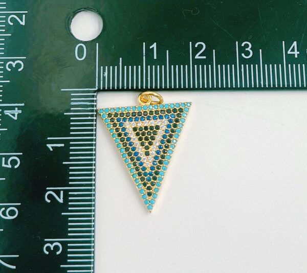 Measuring Dainty Gold Filled Triangle Charm