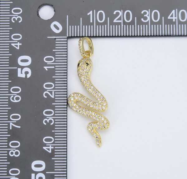 Micro Pave Snake Pendant